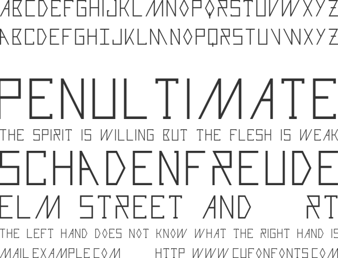 Razorblade font preview