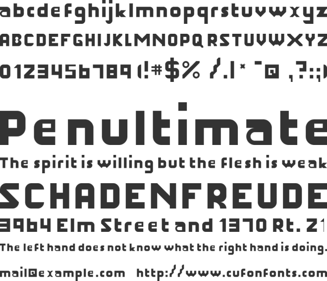 Hakelgraph font preview