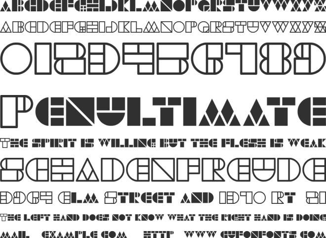 WAREHOUSE PROJECT font preview