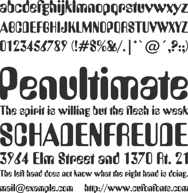 Yellow Submarine font preview