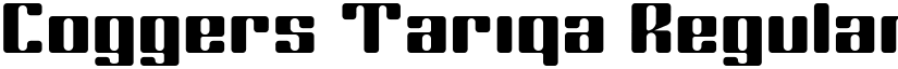 Coggers Tariqa Regular font