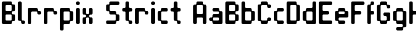 Blrrpix Strict font