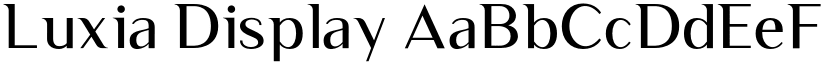 Luxia Display font