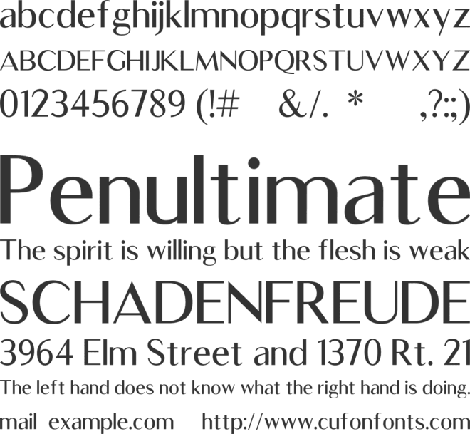 Luxia font preview