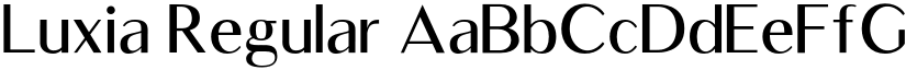 Luxia Regular font