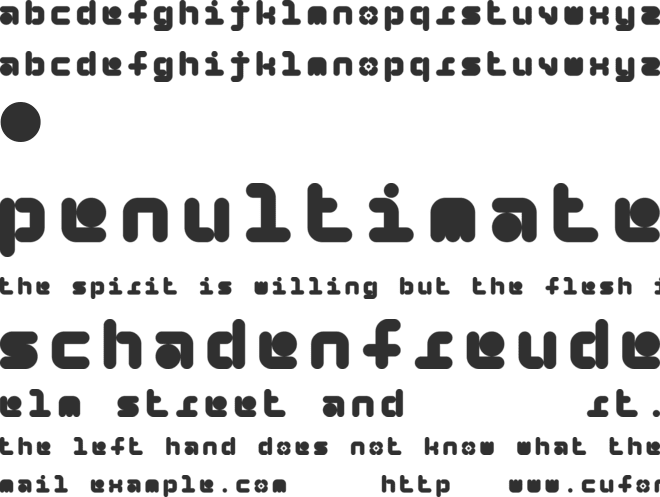 5Beans font preview
