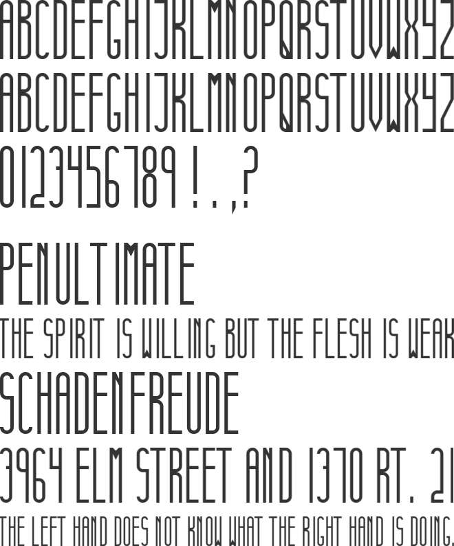 Jerome Newton font preview