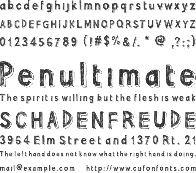 Pointy Solid font preview