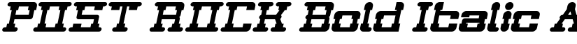 POST ROCK Bold Italic font