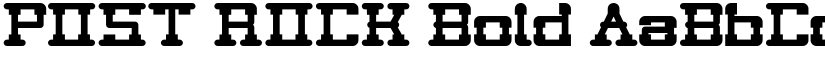 POST ROCK Bold font