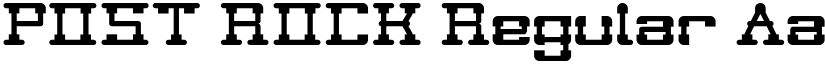 POST ROCK Regular font