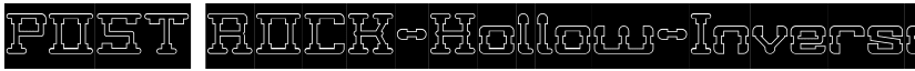 POST ROCK-Hollow-Inverse Regular font