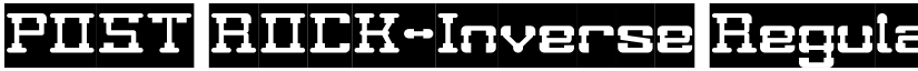 POST ROCK-Inverse Regular font