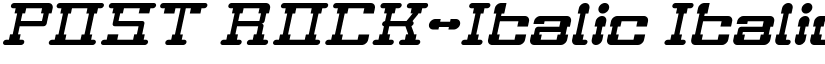 POST ROCK-Italic Italic font