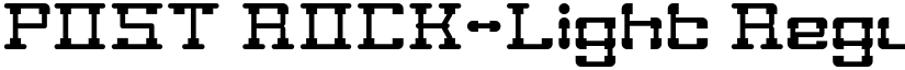 POST ROCK-Light Regular font
