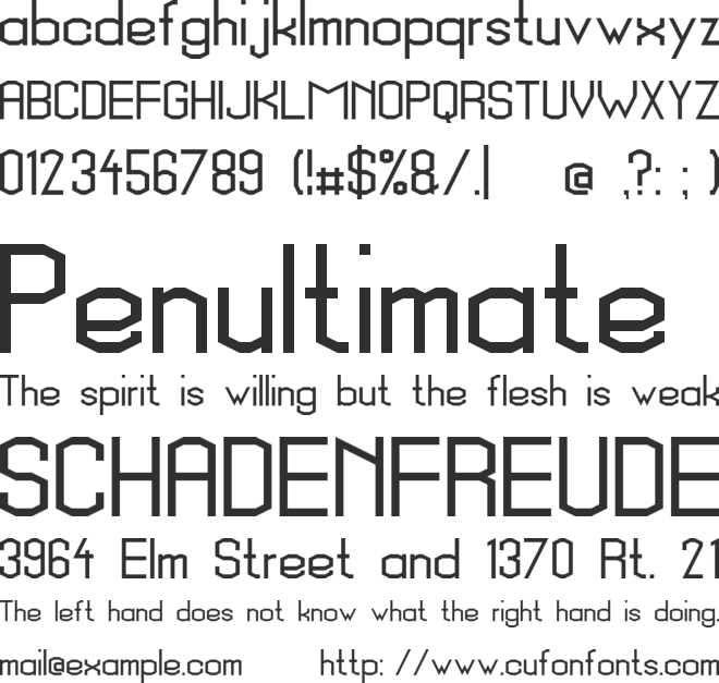 Schrottinger font preview