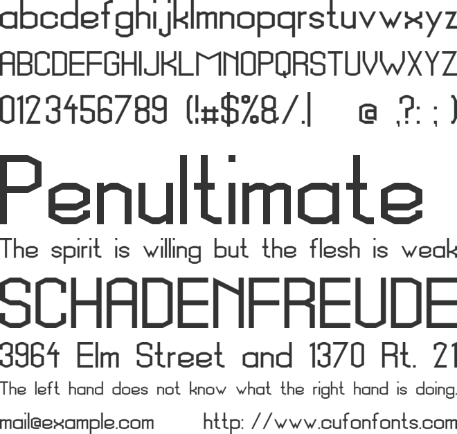 Schrottinger font preview