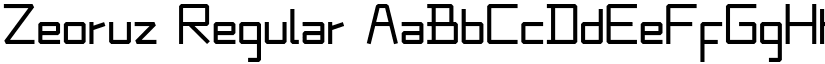Zeoruz Regular font
