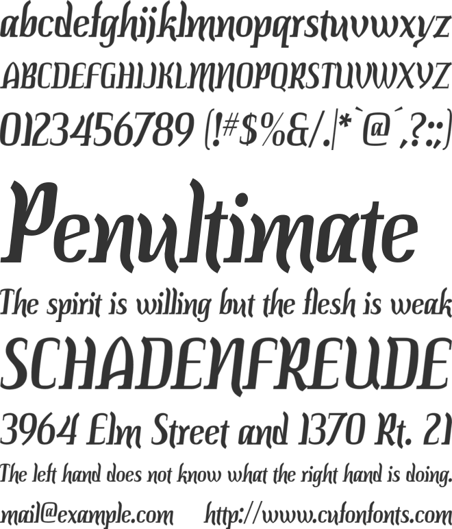 Colourbars font preview