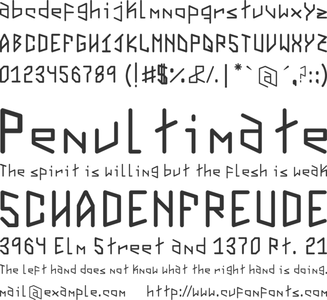 VirtualVectorVortex font preview