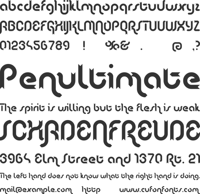 Lenta font preview