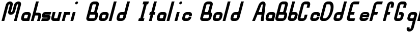 Mahsuri Bold Italic Bold font