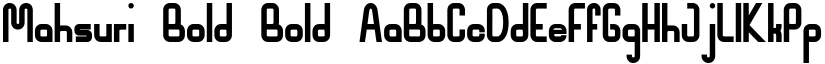 Mahsuri Bold Bold font