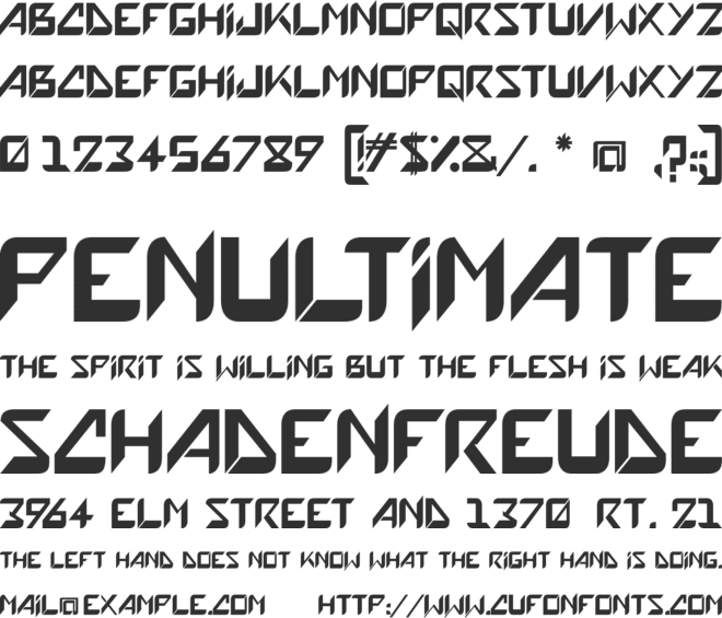 Hatove font preview