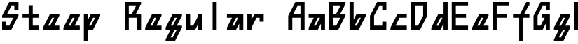Steep Regular font