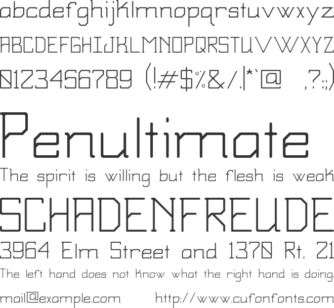 SBModernStd font preview