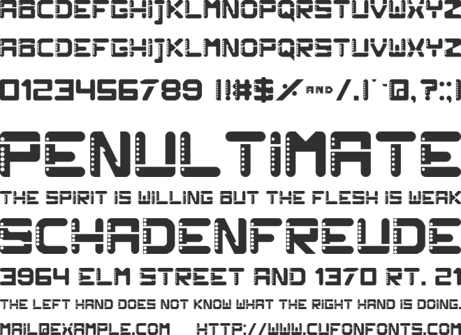 Pluto 0 font preview
