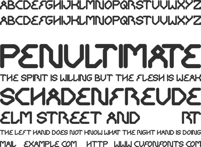 GET READY font preview