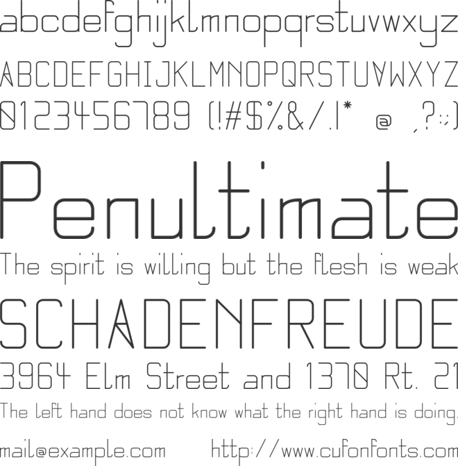 Quarter Sans font preview