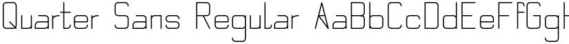 Quarter Sans Regular font