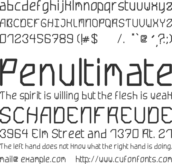 saturn 5 font preview