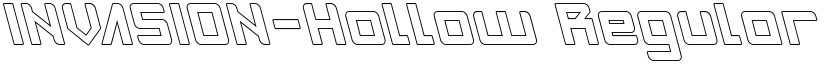 INVASION-Hollow Regular font