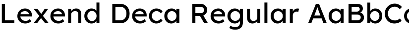 Lexend Deca Regular font