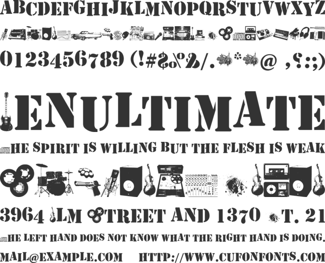 Soundpieces font preview