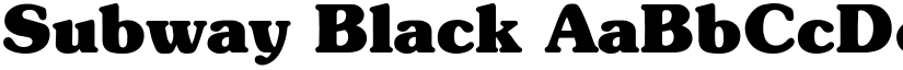 Subway Black font