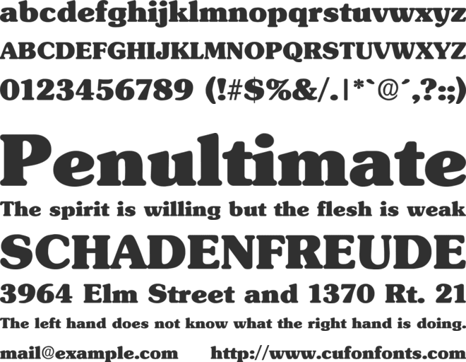 Subway font preview