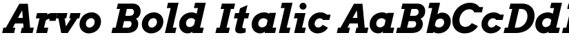 Arvo Bold Italic font
