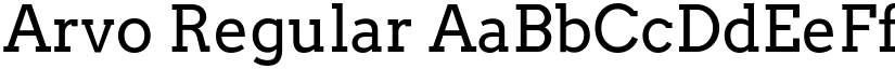 Arvo Regular font