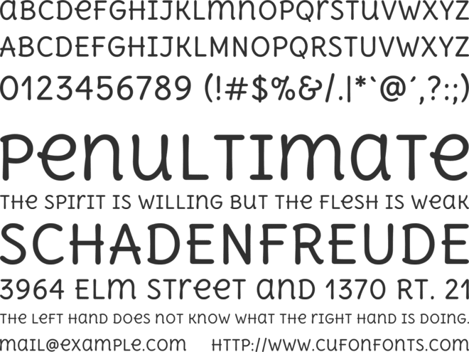 Delius Unicase font preview