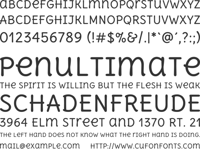 Delius Unicase font preview