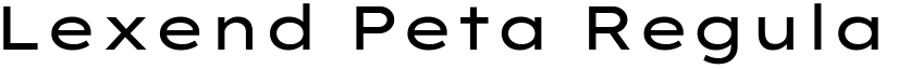 Lexend Peta Regular font