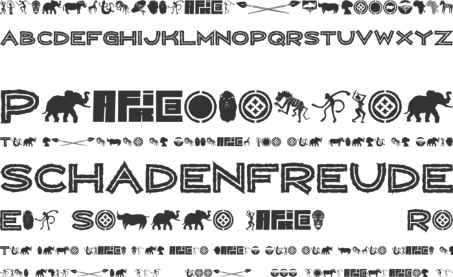 Wild Africa font preview