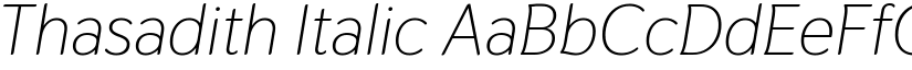 Thasadith Italic font