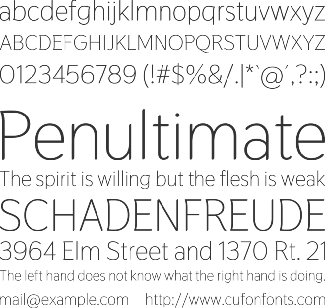 Thasadith font preview