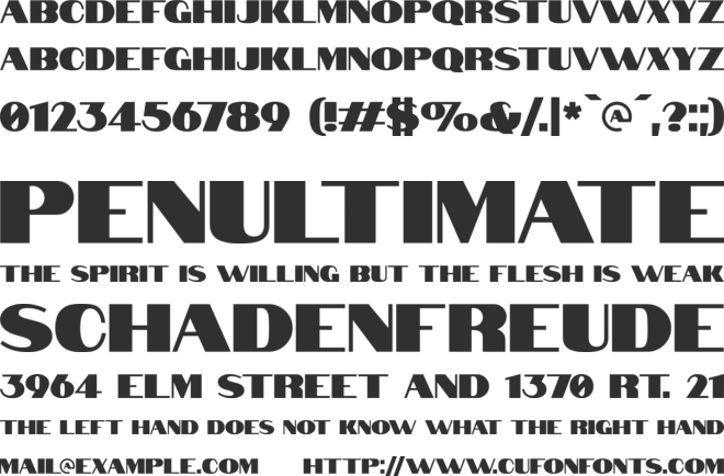Notable font preview