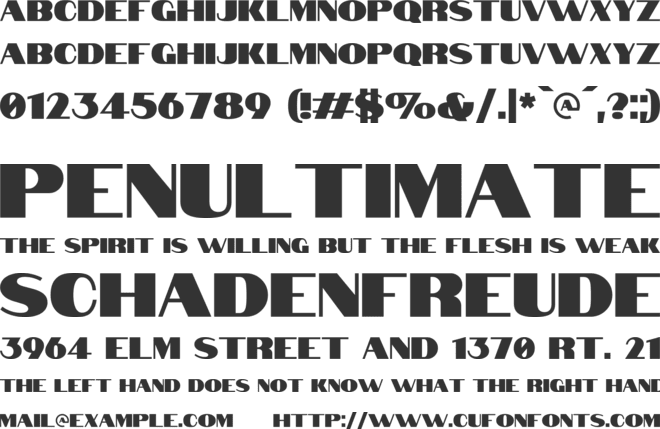 Notable font preview